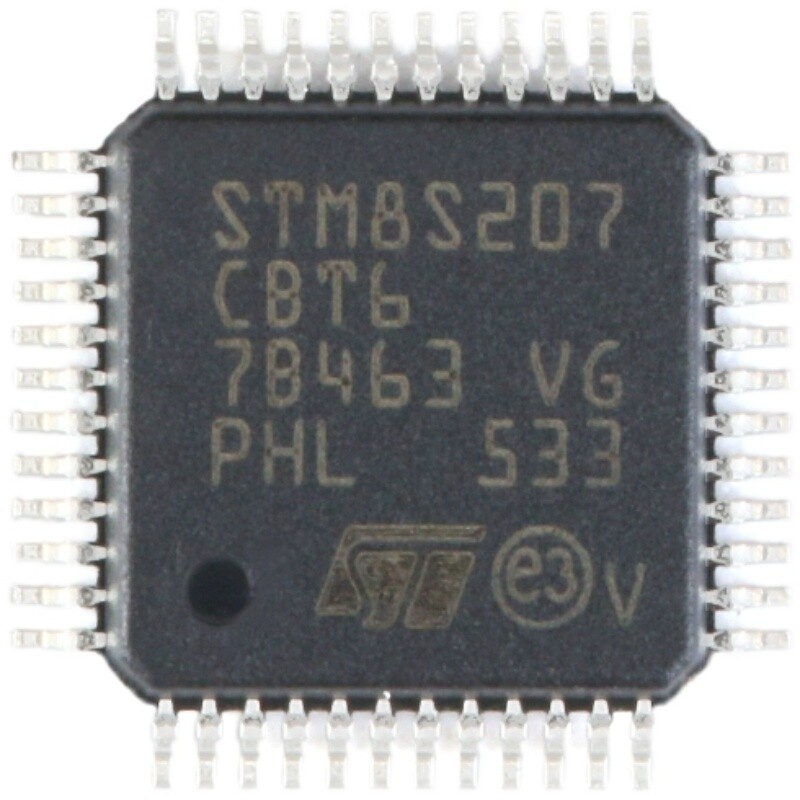 5PCS STM8S207CBT6 LQFP-48 24MHz/128KB Flash Memory/8-bit Microcontroller-MCU