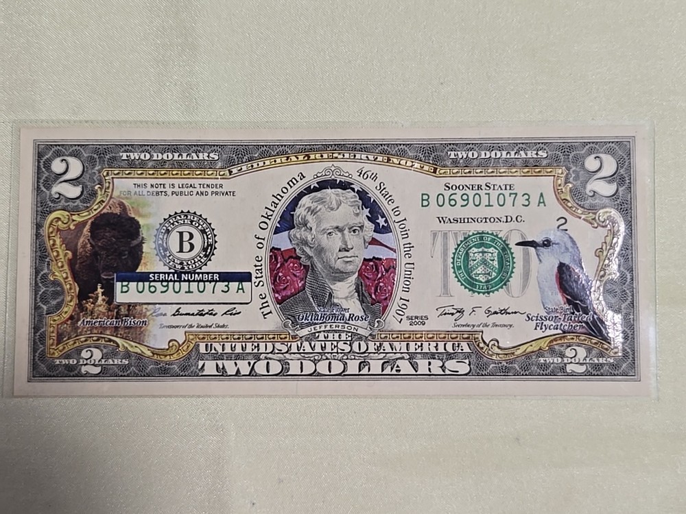 Error Two-dollar Bill.