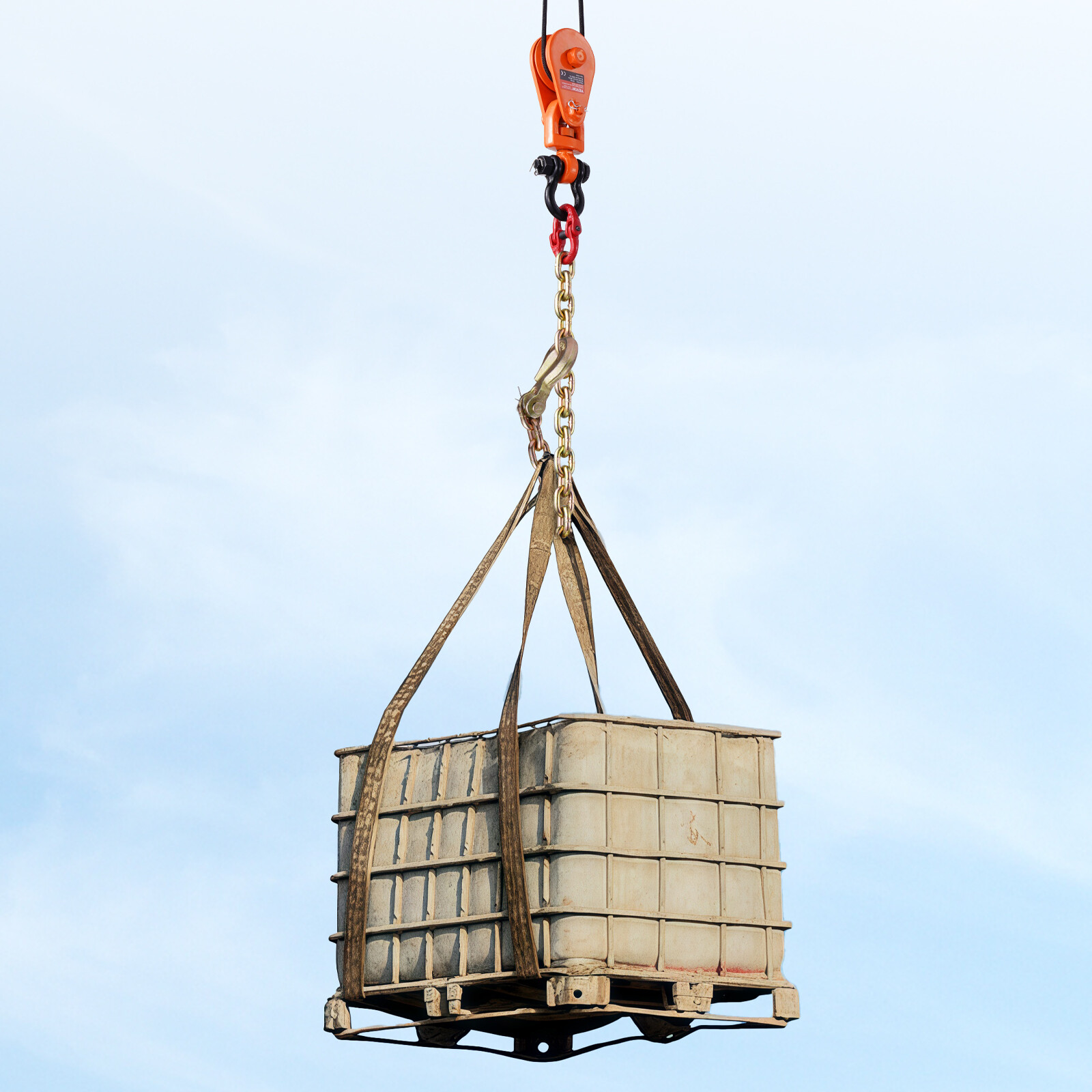 2 Ton 3" Snatch Block with Chain Flatbed Tow Truck Rollback Car Carrier Cable