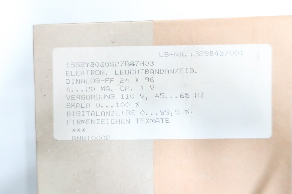 Gossen 1552Y8030S27D27H03 Digital Panel Meter