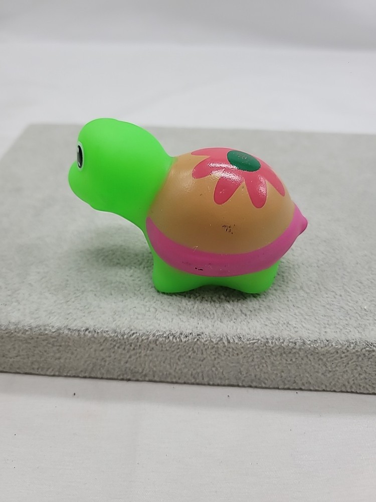 Rubber Turtles Flower Power Toy 3"