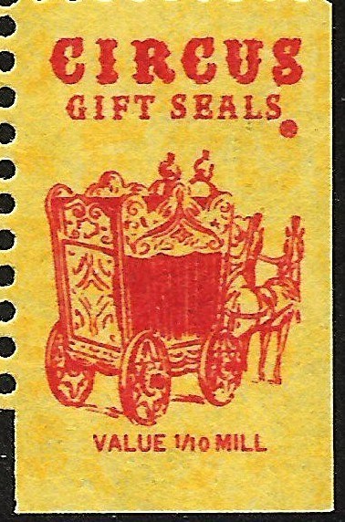 100 Circus Merchant Trade Stamps - MNH - Animals - Horse - Wagon - Elephant