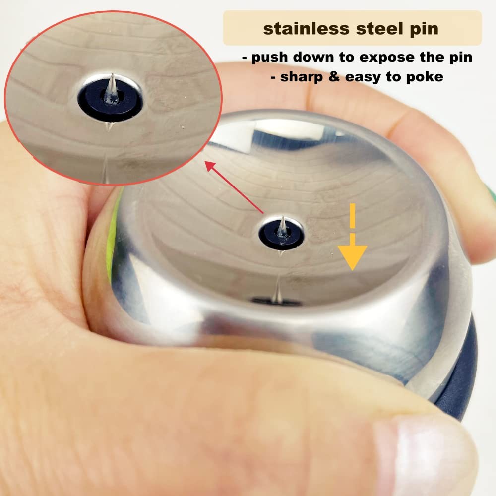 Stainless Steel Egg Piercer small, -1 Pack Silver