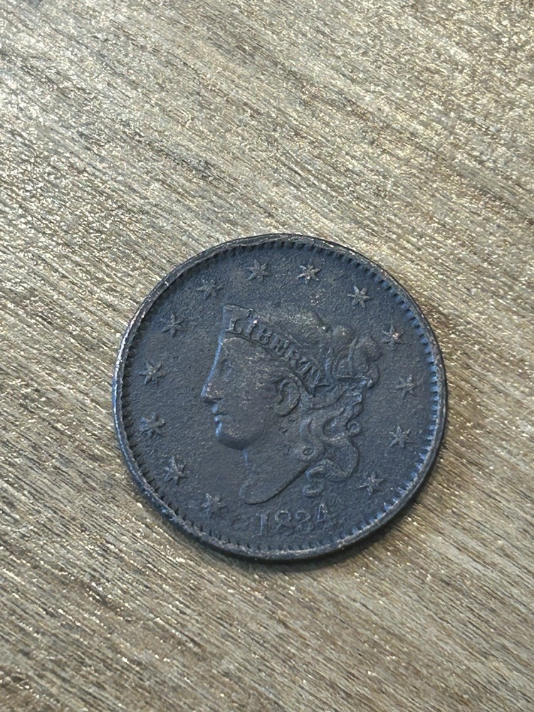 1834 Coronet Large Cent VF