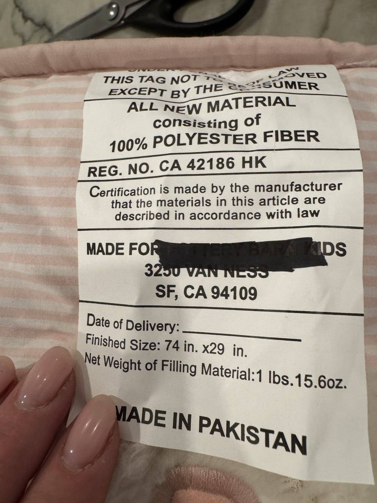 Pottery Barn Kids Striped Shaggy Head Critter Sleeping Bag Bunny Pink Mono JETT