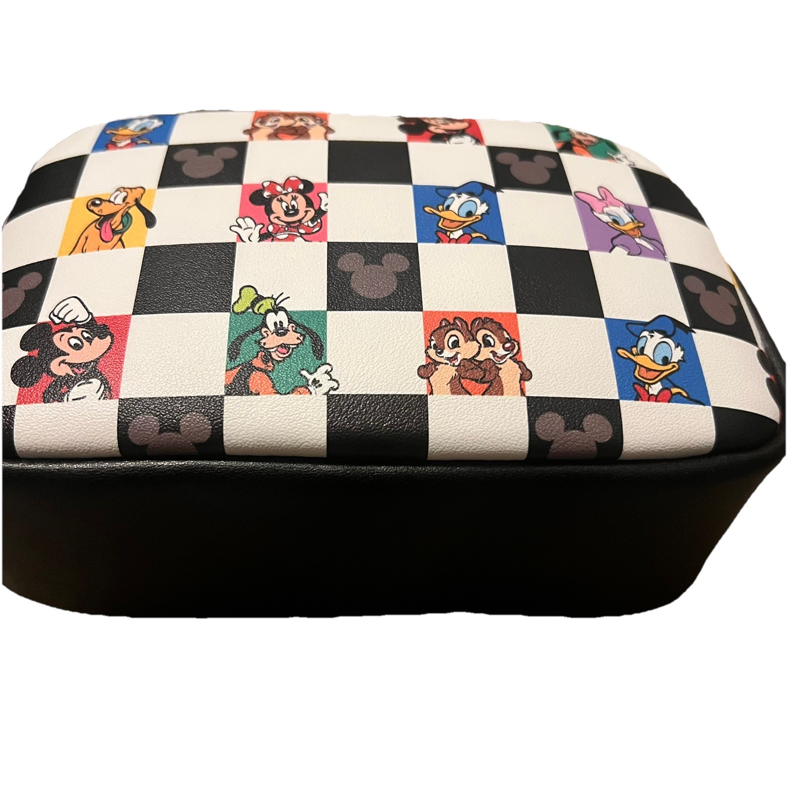 Disney Loungefly Mickey & Friends Checkered Makeup Bag Cosmetic Case NWT