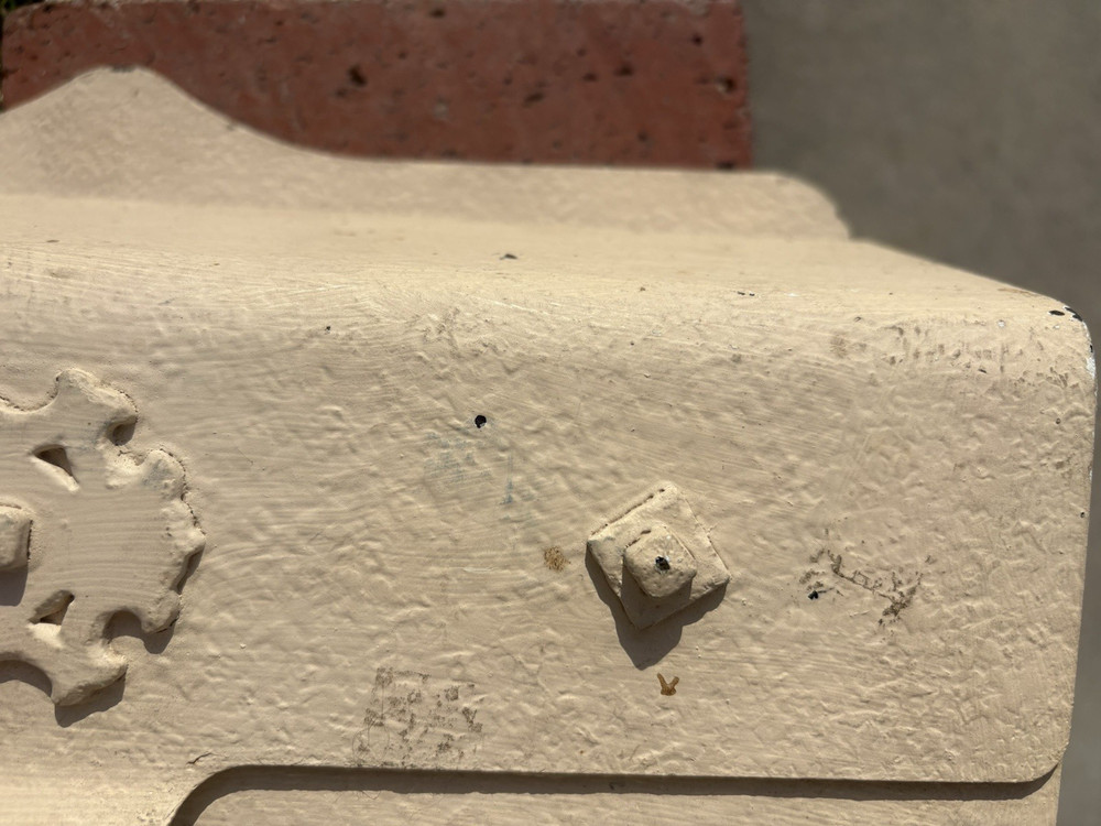 Vintage Hammered Metal Mail Box