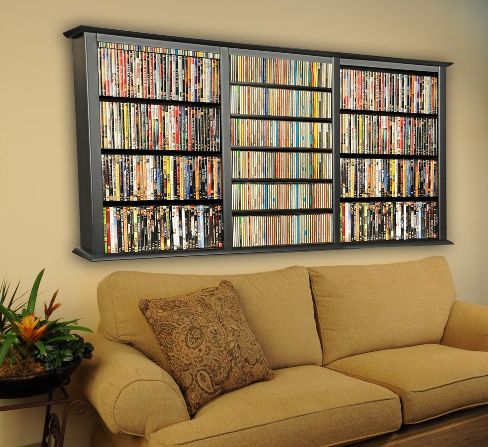 Wall Mount CD DVD Rack 1026 CD 480 DVD Storage Rack - NEW