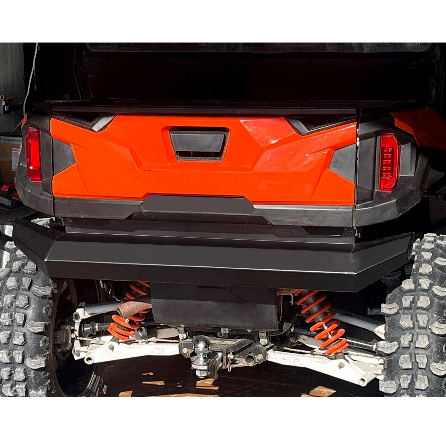 For Polaris General XP 1000 2016-2023 Heavy-Duty Steel Rear Bumper Powder Coated
