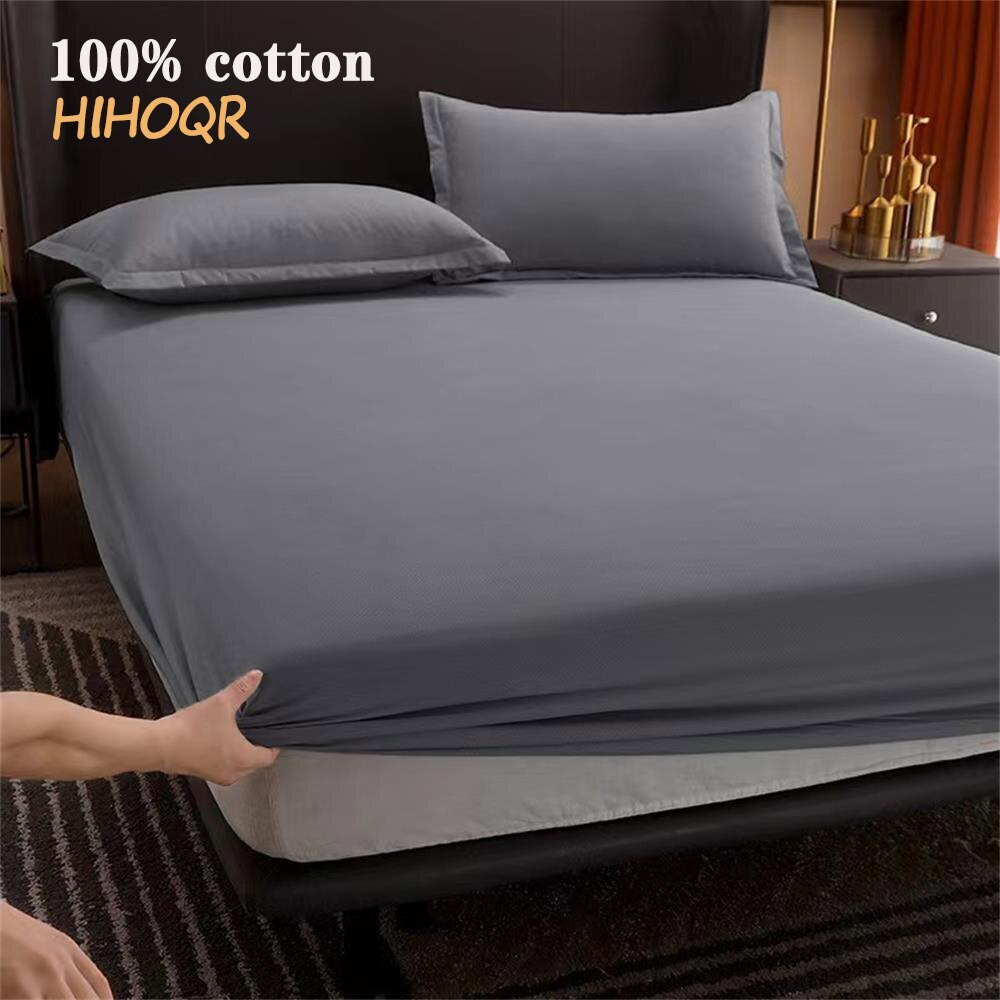 Cotton Elastic Fitted Sheets Bed Sheet Adjustable Mattress Covers Fitted Sheets