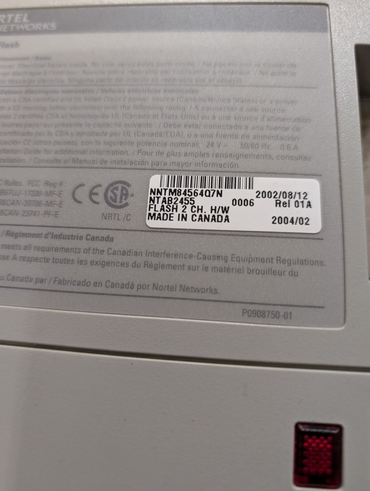 Nortel StarTalk Flash 2 Voicemail NTAB2455