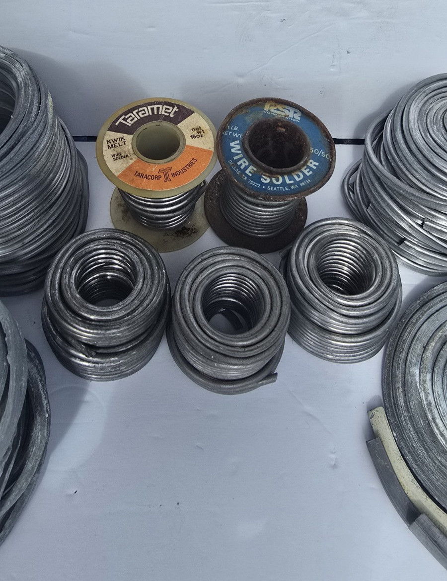 Vintage Wire Soldering Stain Glass Lead Reel Bulk Lot READ DESCRIPTION!!!