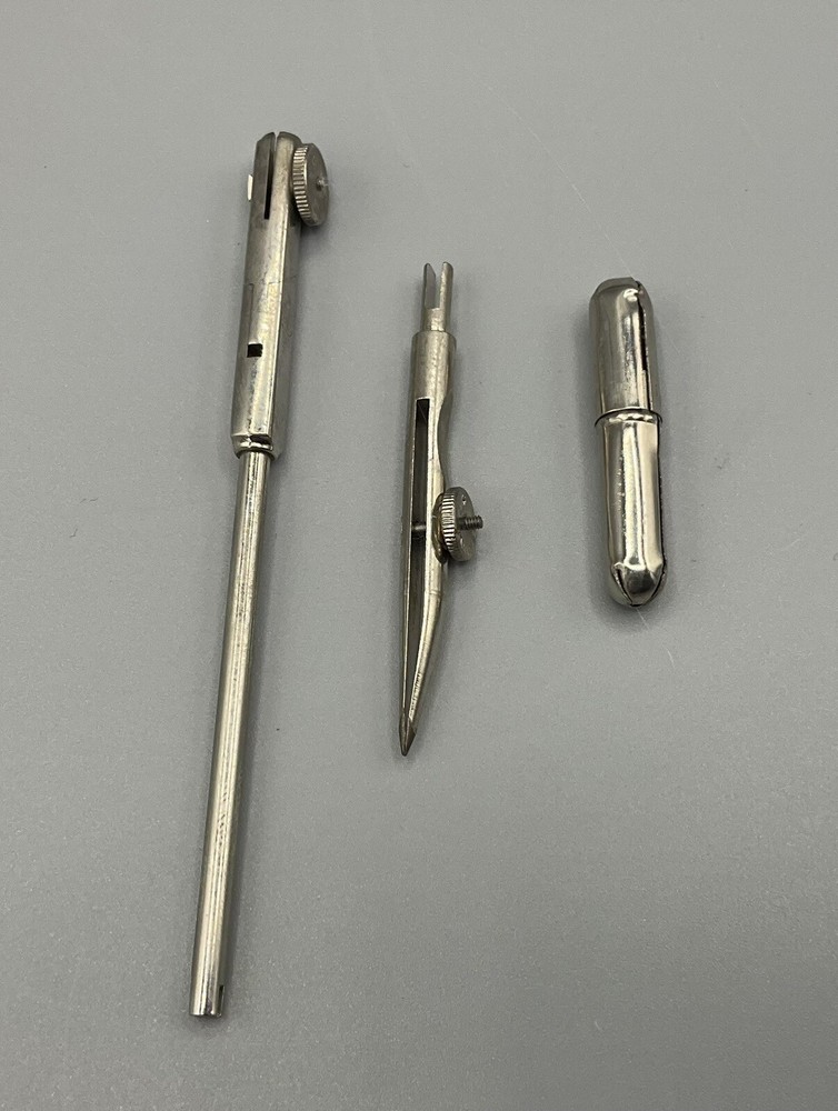 Vintage Tacro Drafting Engineering Compass Set 2130 West Germany ALMOST COMPLETE