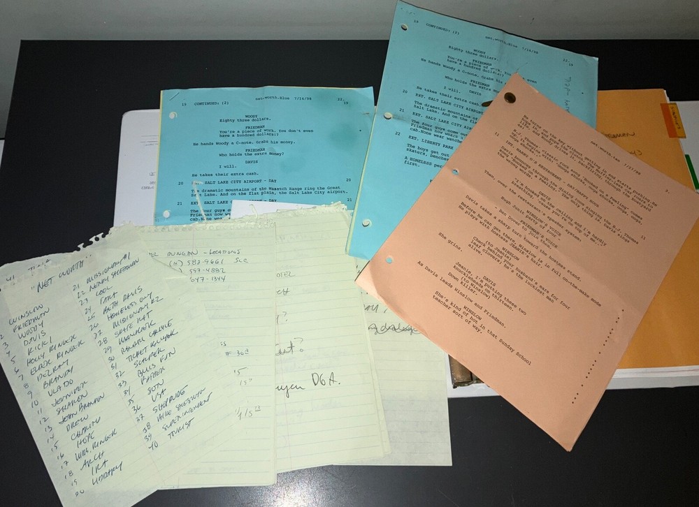 NET WORTH (7/16/98) Asst. Dir. LOADED FINAL DRAFT SCRIPT & PRODUCTION BINDER+COA