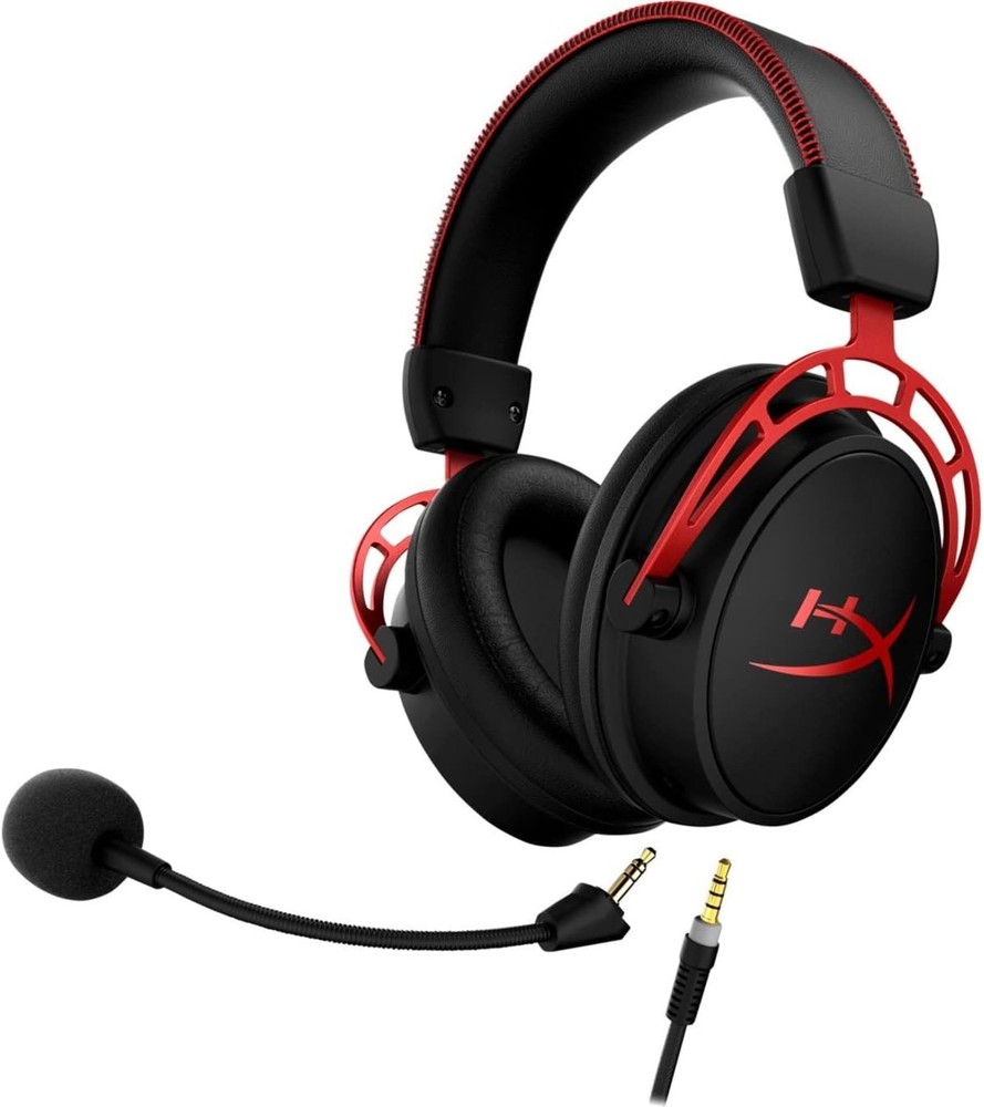 HyperX Cloud Alpha Gaming Wired Headset Microphone for PC PS4 Xbox One Black Red