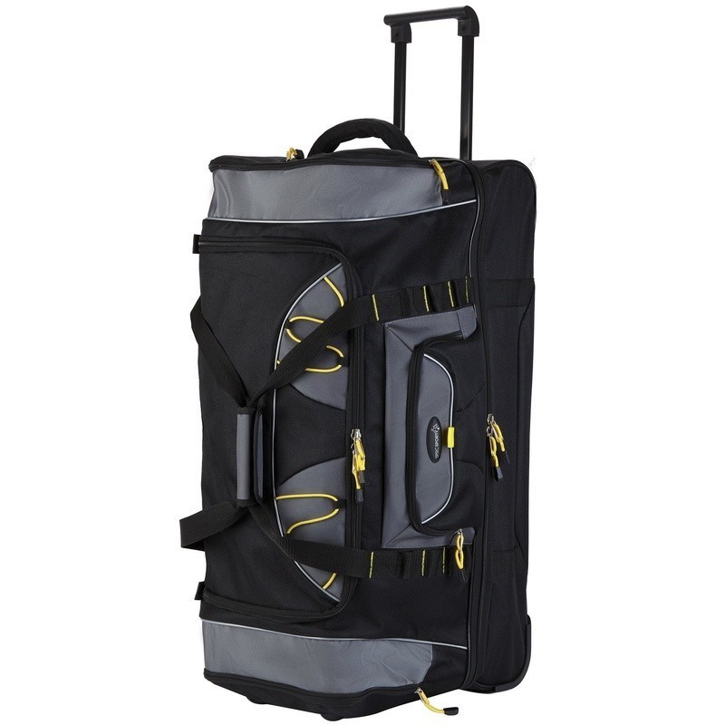 36" 2-Section Drop-Bottom Rolling Duffel Telescopic Handle Rolling Extra Large