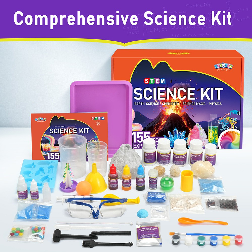 155 Experiments Science Kits for Kids STEM Educational Toy Physics Chemistry Set