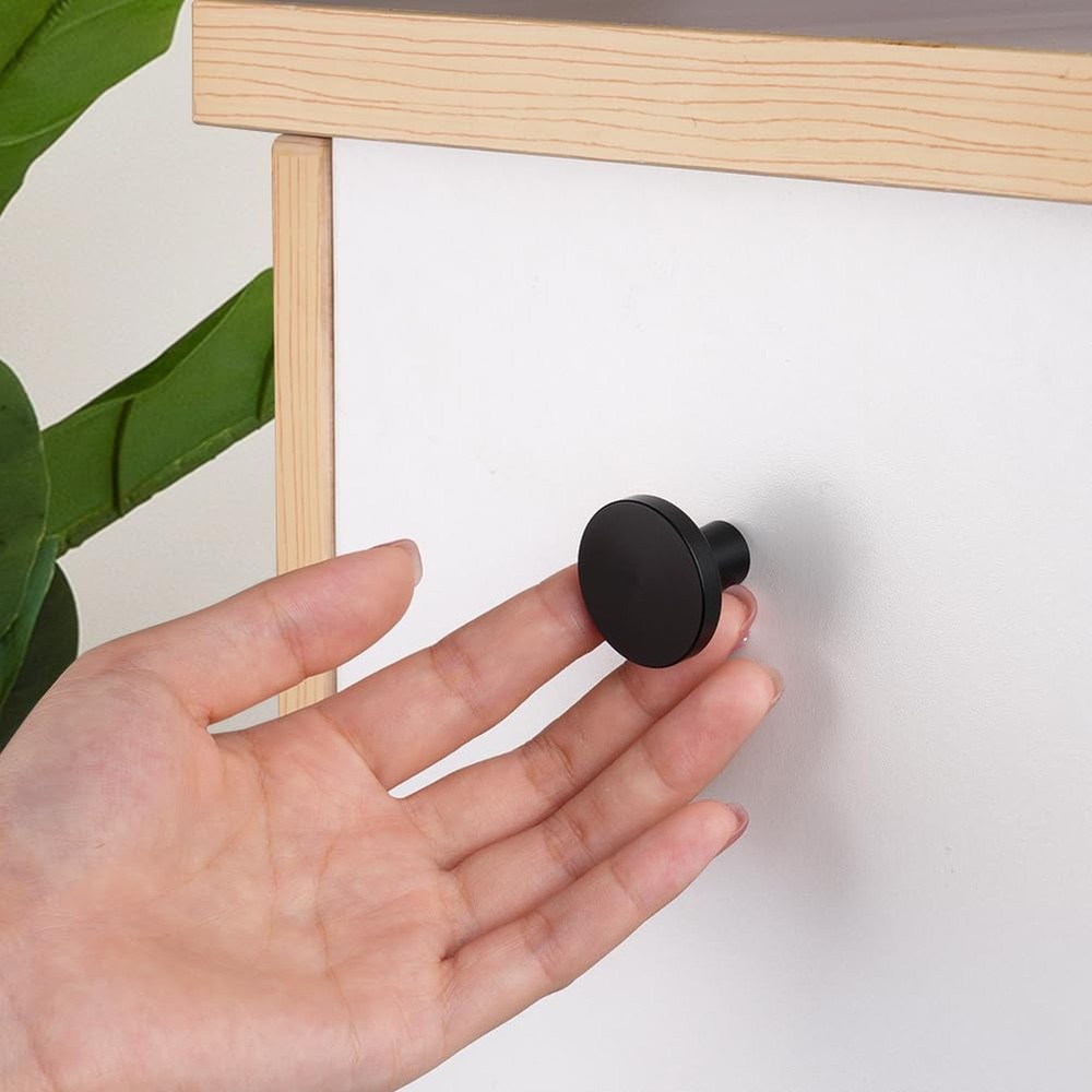 Ainiv 10 PCS Black Cabinet Knobs, Round Drawer Knobs, Mushroom Dresser Handle...