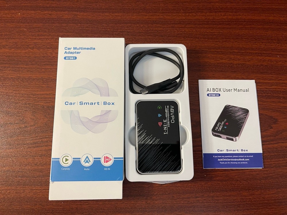 3-in-1 Wireless CarPlay Adapter & Android Auto, Plug & Play, Bluetooth 5.0 ABVPO