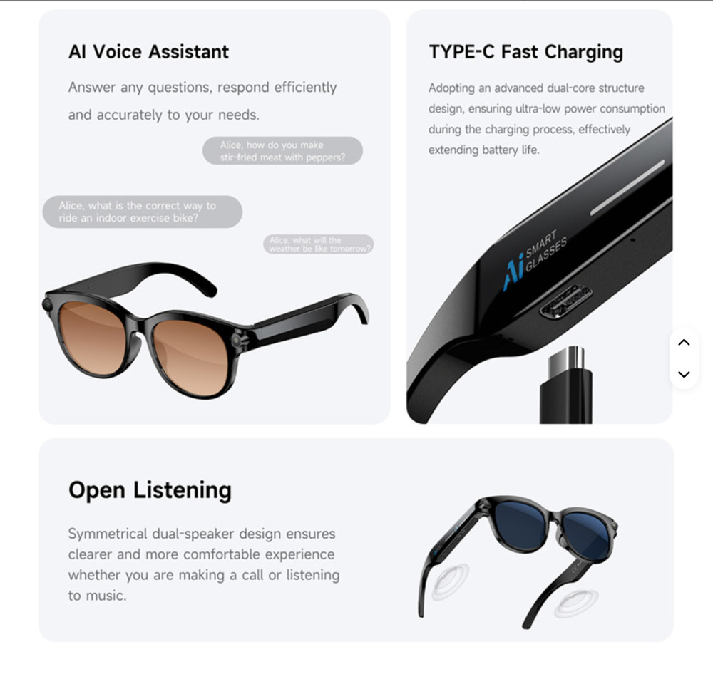 POV Video Smart Glasses with Camera