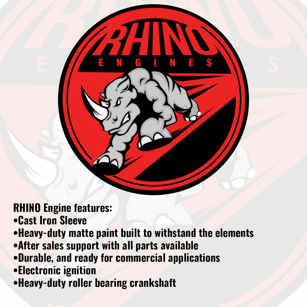 New 6.5HP 6:1 Gear Reduction Gas Engine Cement Mixer Side Shaft Pull Small Motor