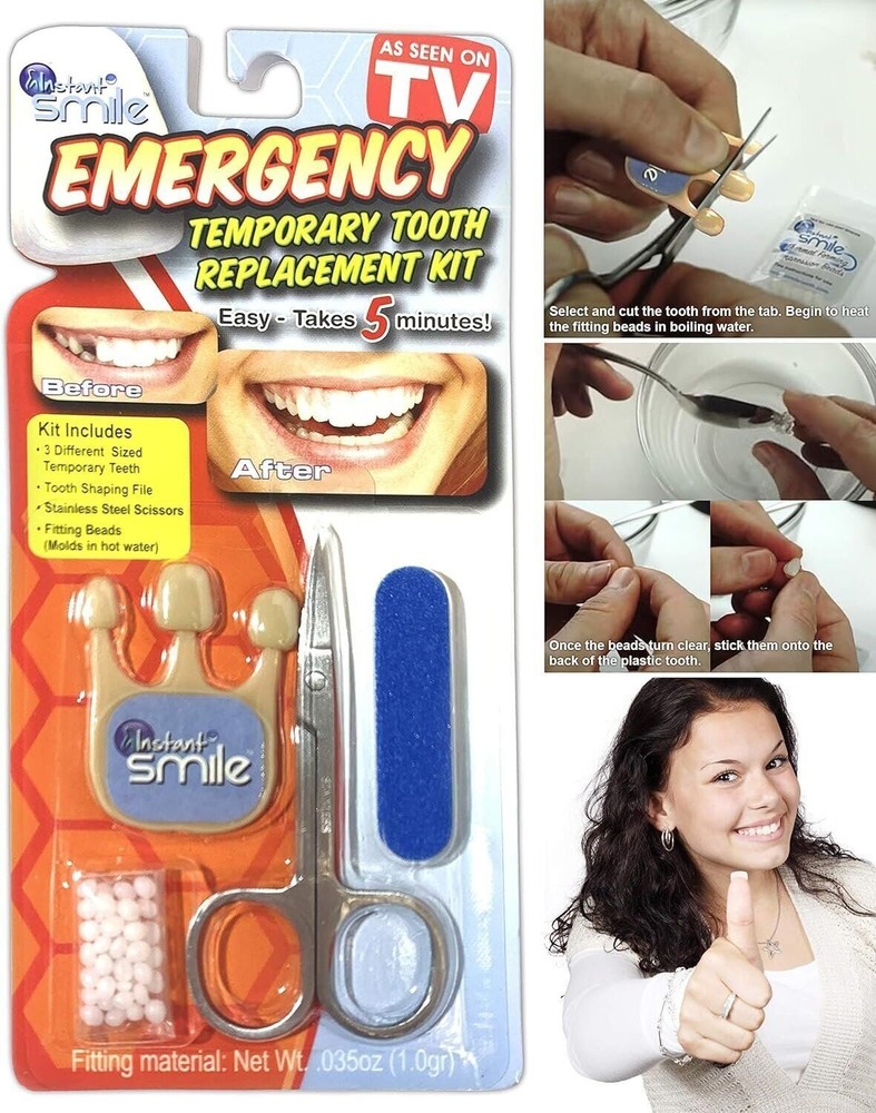 Instant Smile Emergency Temporary Tooth Replacement Kit