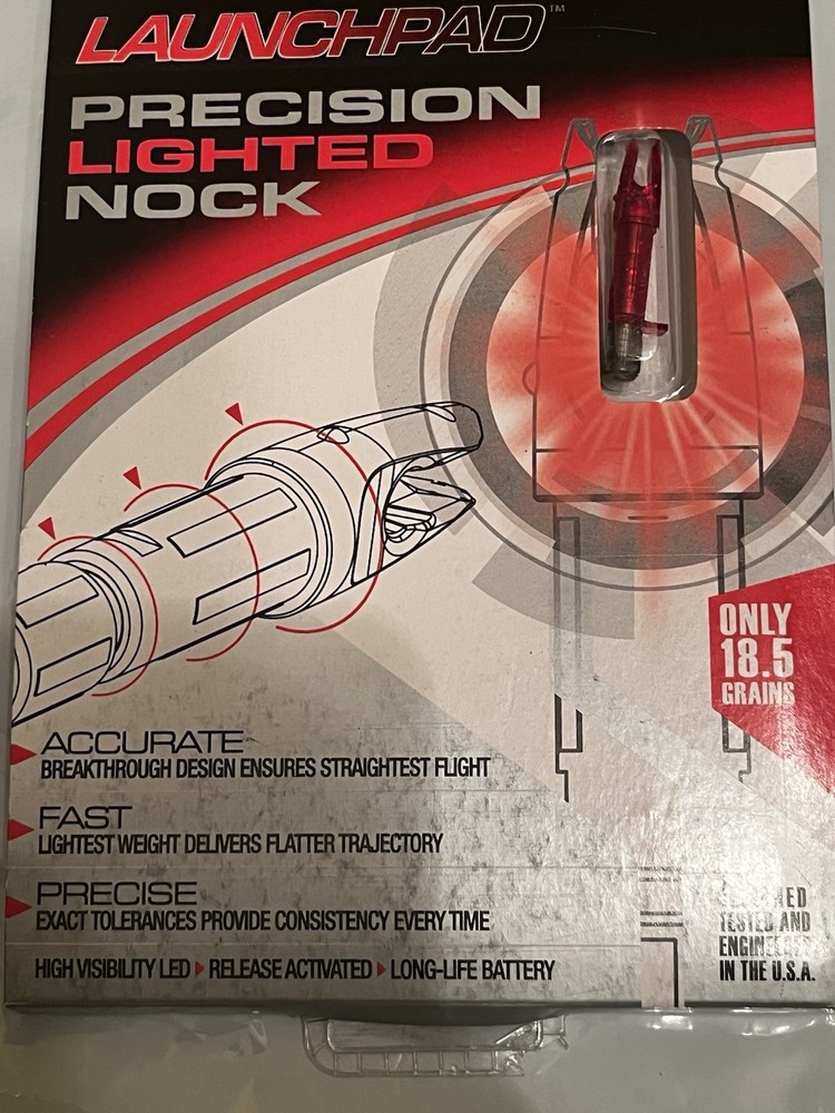 Carbon Express Launchpad Precision Lighted Nock Archery Arrow Tip Red 58049