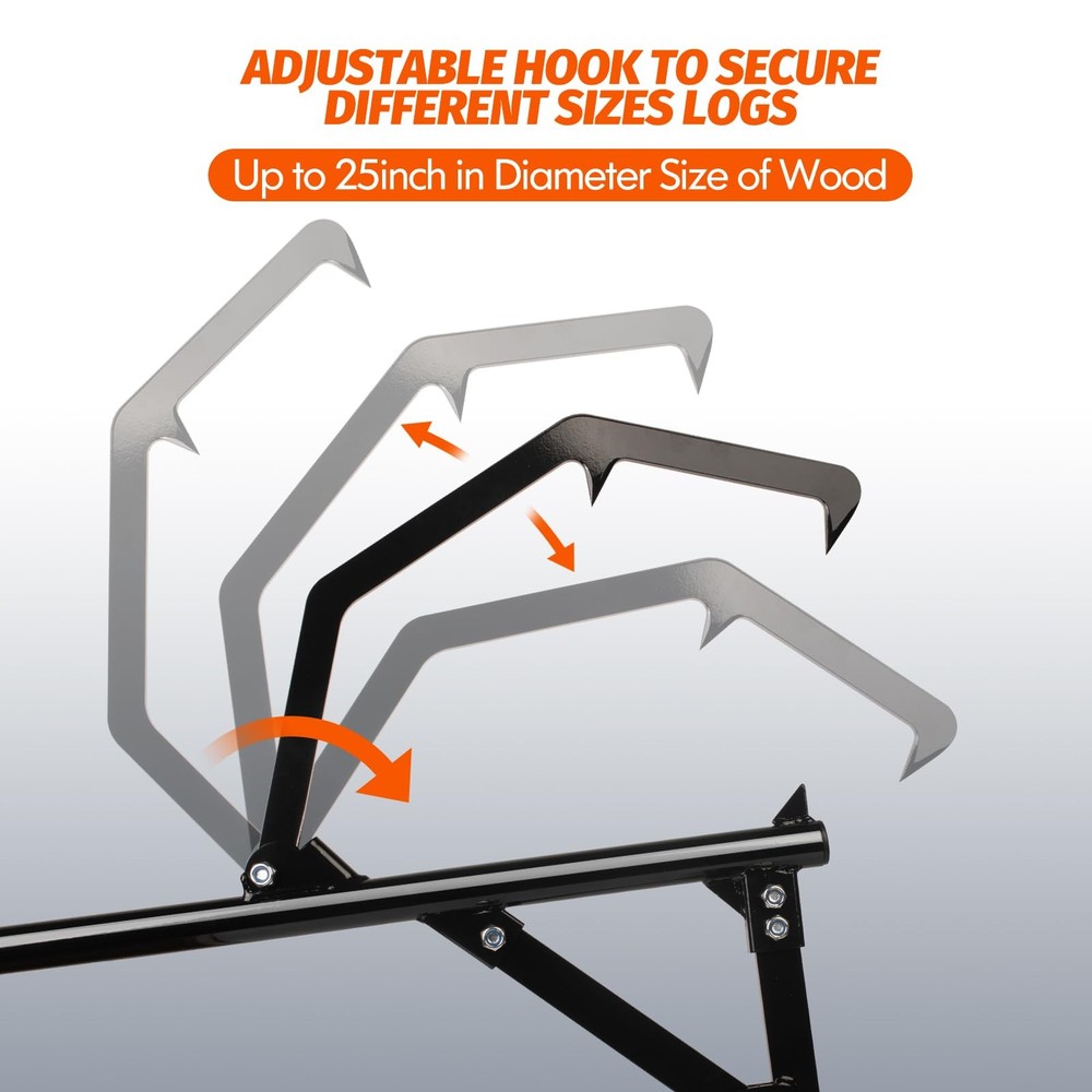 Bazayona Faeshoo Timberjack Log Roller Lifter, Adjustable Logging Tools Log R...