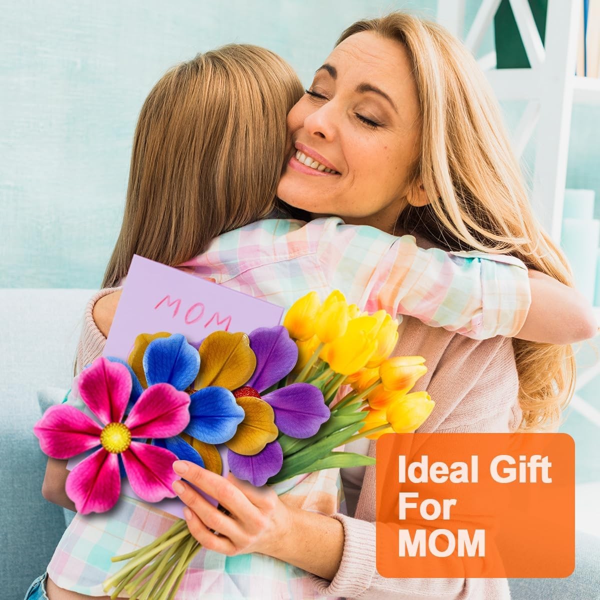 4 Pcs Metal Flower Wall Decor 6.2 Inch Hanging Art for Outdoor Garden Yard Fence