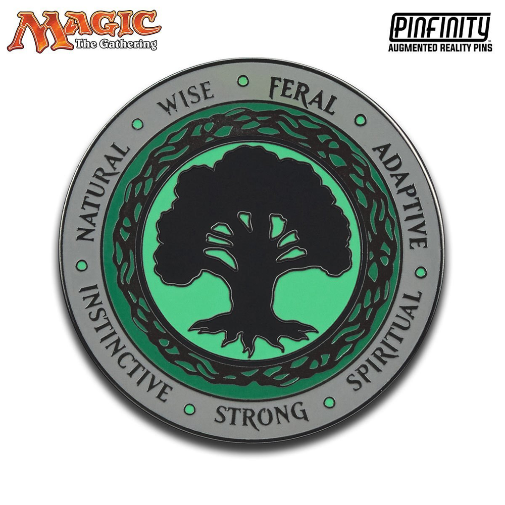 Magic: The Gathering Green Mana Crest Augmented Reality Enamel Pin