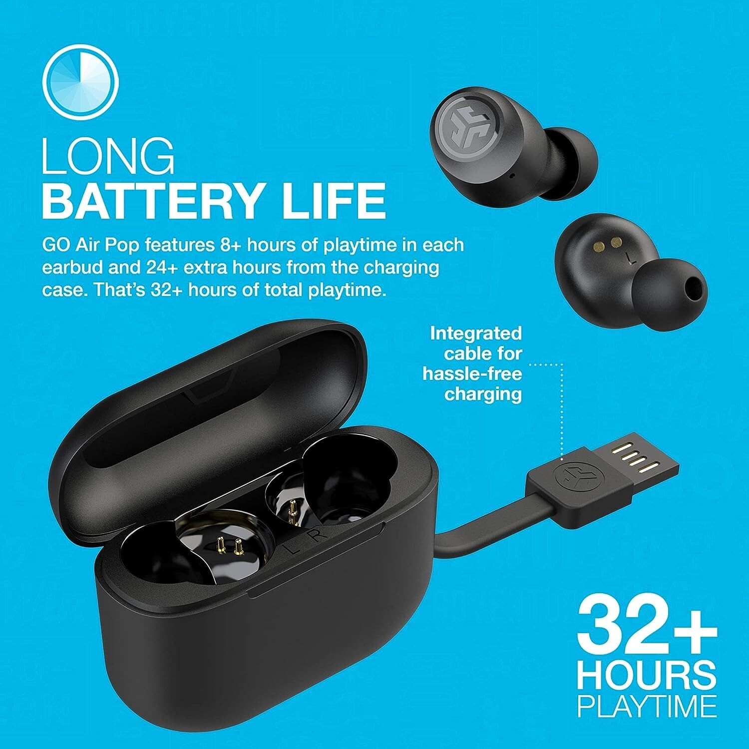 JLab Go Air POP True Wireless Earbuds (Renewed)