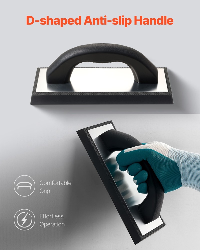 VEVOR Grout Float Professional Rubber Tile Tool with Anti-slip Handle Easy