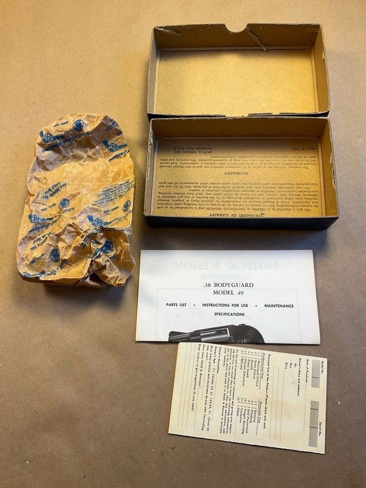 Smith & Wesson Vintage model 49 original box