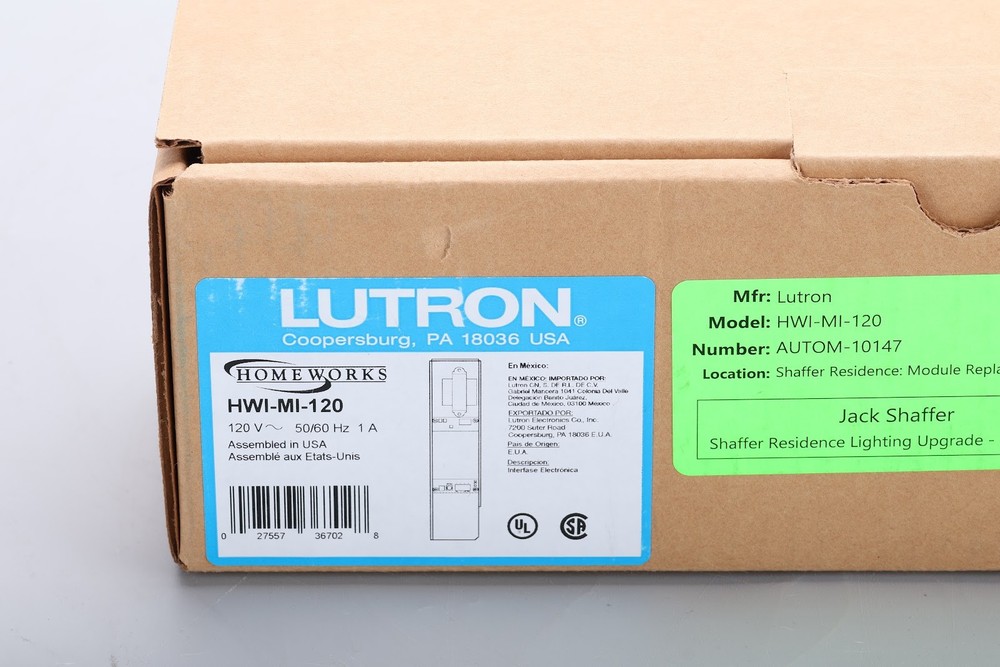 Lutron HomeWorks HWI-MI-120 Interactive Module Interface 027557367028 - NEW
