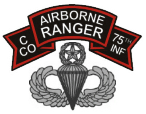 Address Labels -Airborne  Ranger - C CO 75th Inf Master Wings