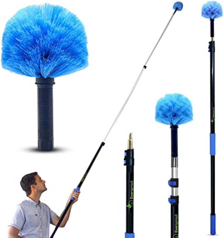 Telescoping 5-To-12Ft Duster with Extension Pole – Lightweight Cobweb Duster
