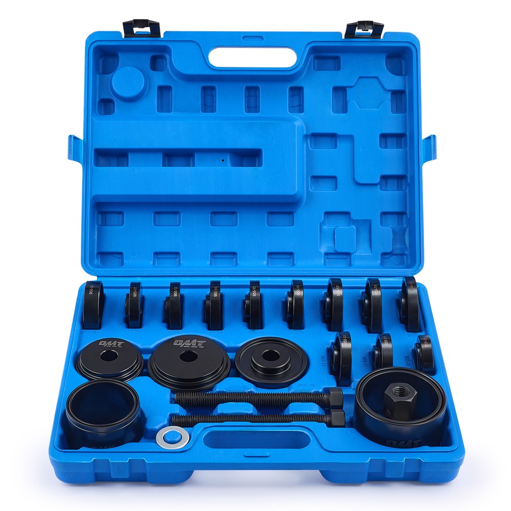 24Pcs Front Wheel Bearing Press Tool Removal Adapter Puller Kit OMT