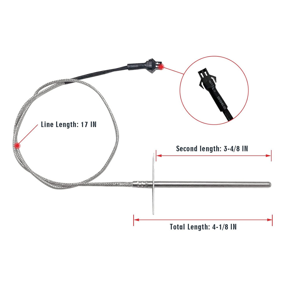 Replacement RTD Temperature Probe Sensor, Compatible with Pit Boss Pellet Grill