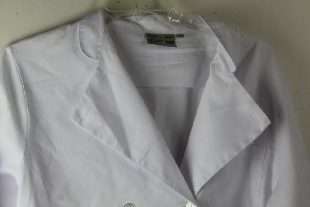 KNG Chef Coat Long Sleeve Size Medium Model 1050