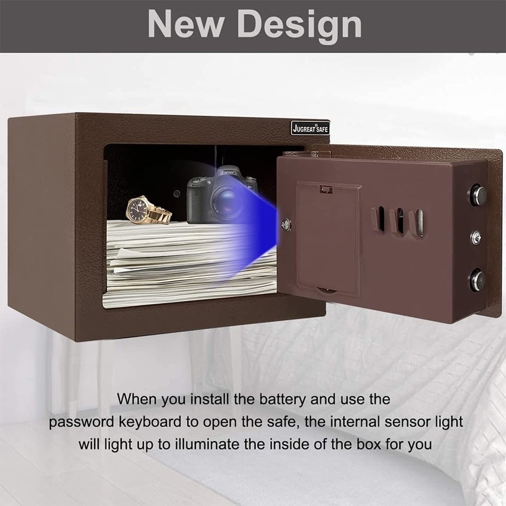 Safe Box with Sensor Light,Electronic Digital Security Safe Steel Constructio...
