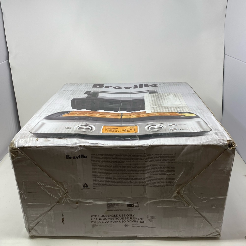 Breville Smart Waffle Pro 4-Slice Waffle Maker - Silver