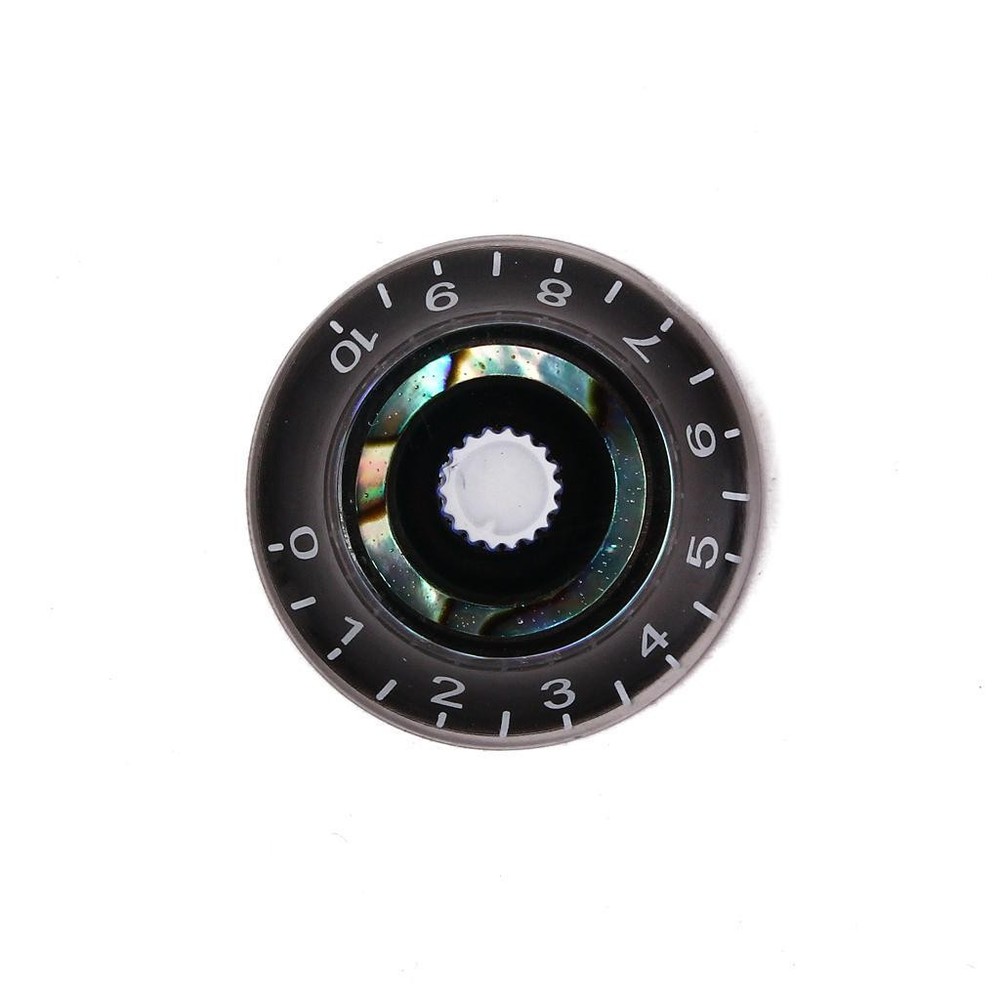 Black & Shell Acrylic Speed Knob Control Button for Electric Guitar