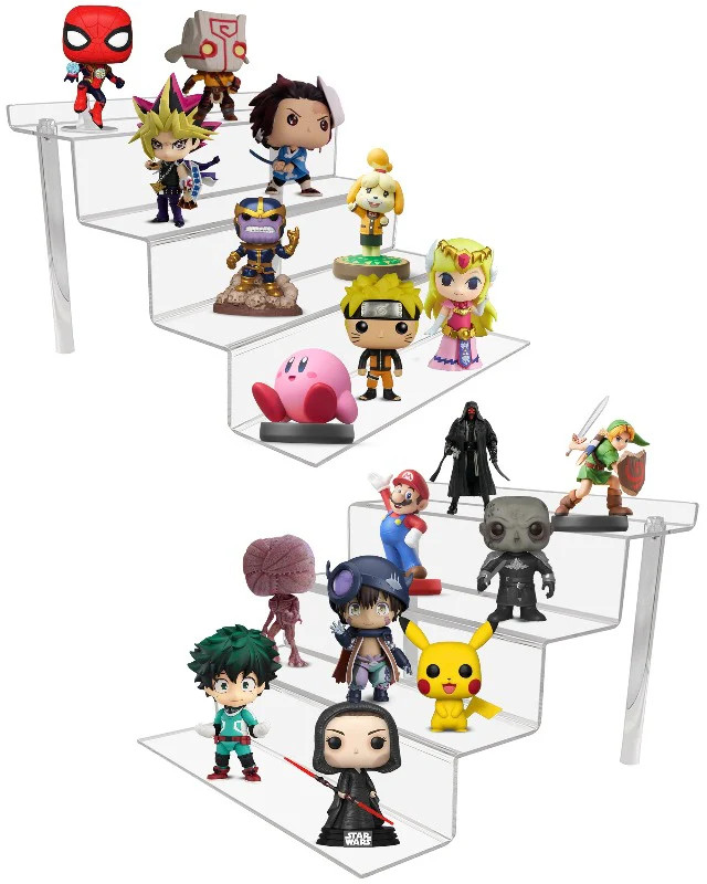 EVORETRO 4-Step Acrylic Display Stand for Action Figures | Riser RS6 Inch
