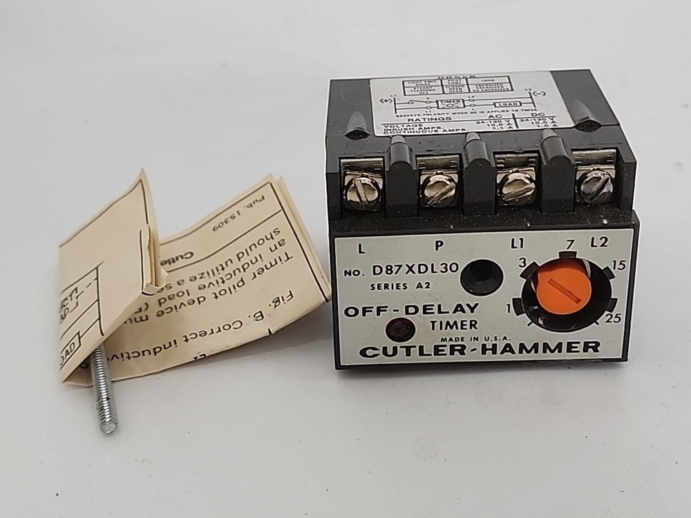 CUTLER-HAMMER D87XDL30 SERIES A2 OFF-DELAY TIMER
