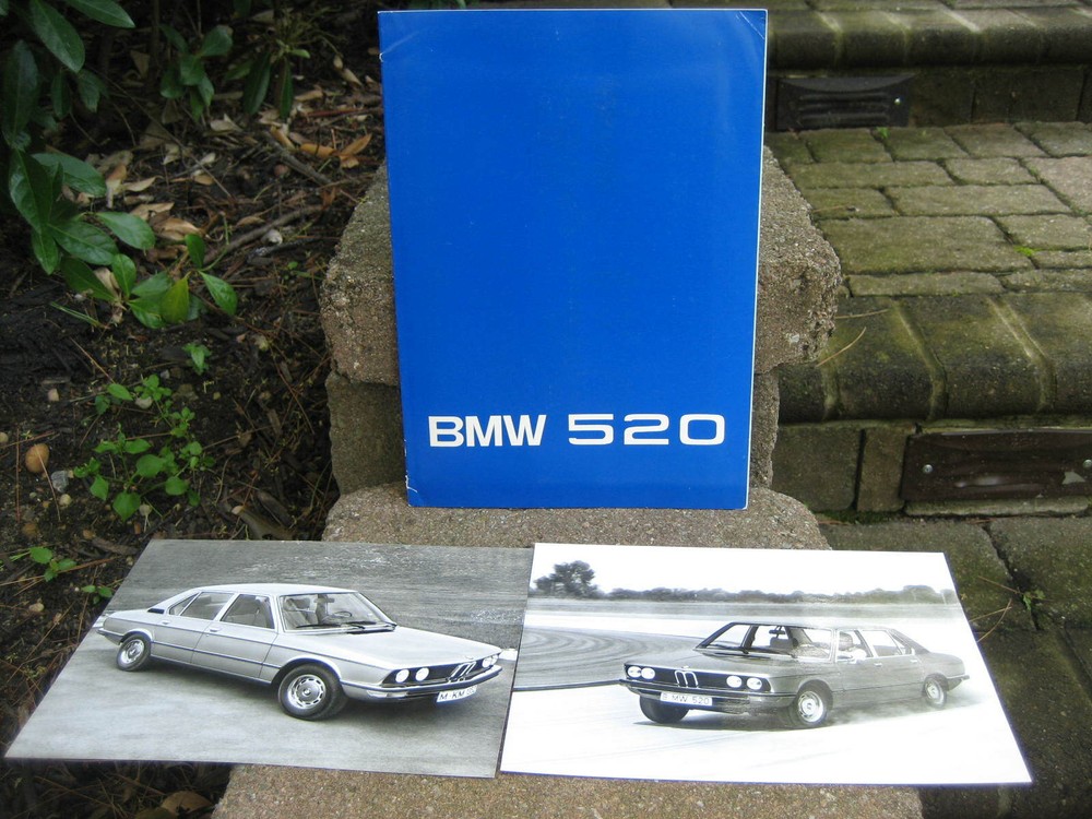 1970's BMW 520 Technical Data Brochure w/ Press Photos