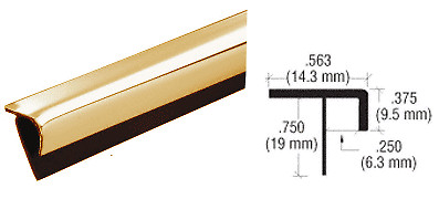 Brass Plastic Reflective Outside Corner - 36" Stock Length