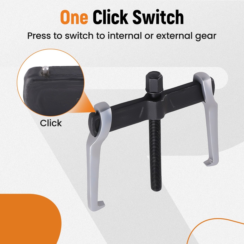 14" Reversible Jaw Puller Adjustable Depth/Width For Bearings &Gears w/ Hex Head