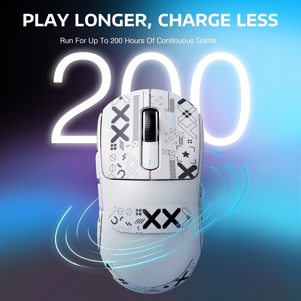 X3 Lightweight Wireless Gaming with Tri-Mode 2.4G/USB-C Wired/Bluetooth,26K D...
