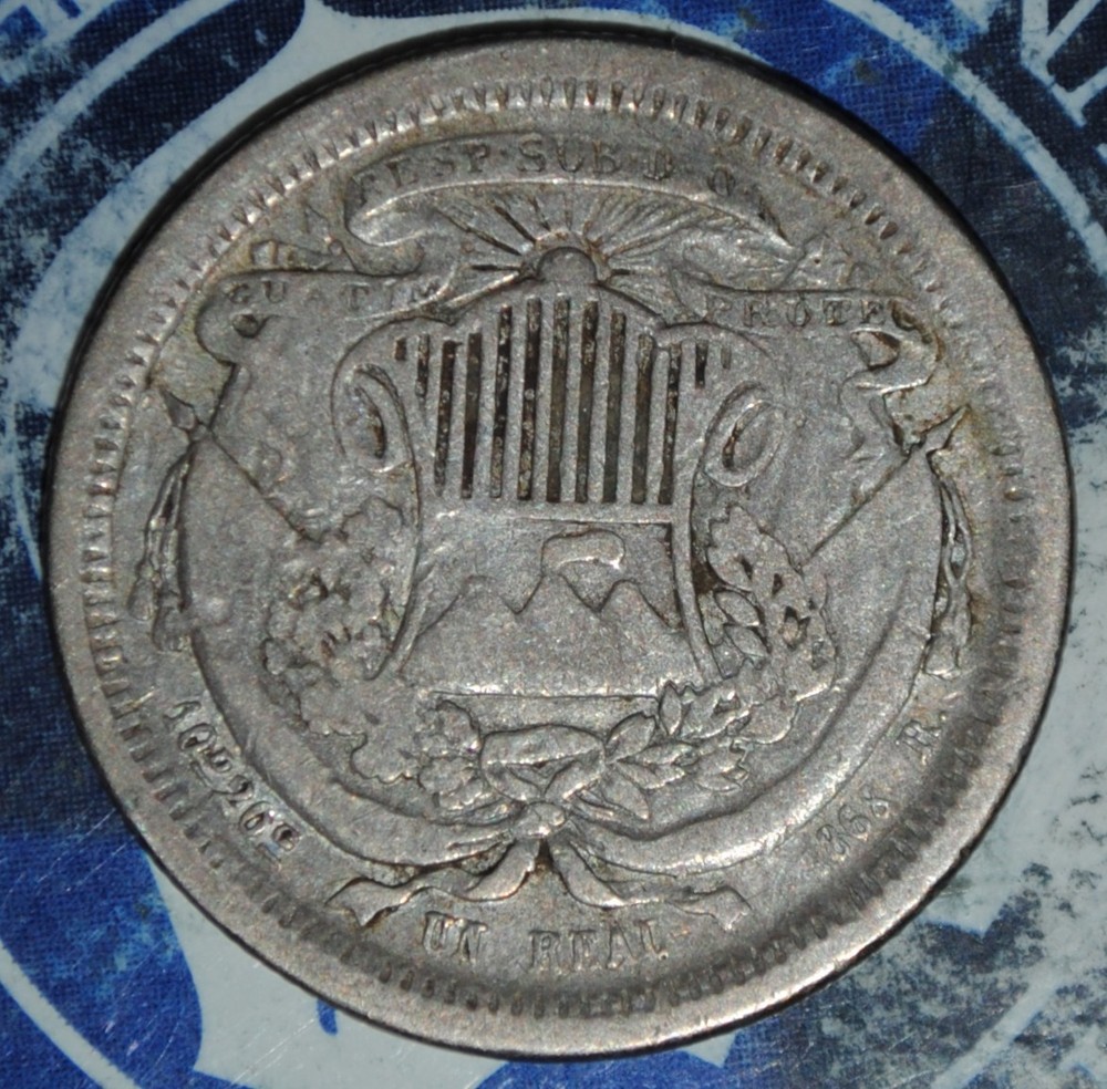 Guatemala Silver 1868 1 Real {{{3C41