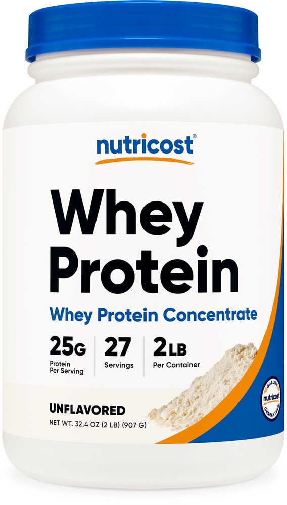 Nutricost Whey Protein Concentrate (Unflavored) 2 LBS
